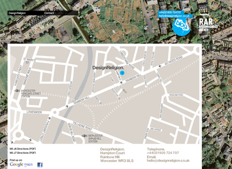 DesignReligion Ltd<br >Contact page. Map shows actual company location DesignReligion Ltd<br >Contact page. Map shows actual company location