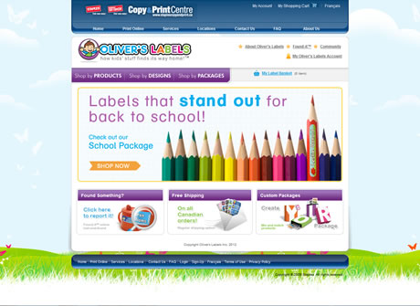 Staples Copy &amp; Print (Canada) co-branded website for customers in Canada.