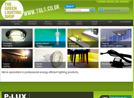 This is the current Contact page of The Green Lighting Shop website; at this time it is undergoing maintenance.